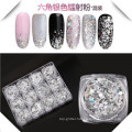 Mixed Glitters with small jar package for cosmetics (nail polish, lipsticks, eye shadow etc. ) Christmas handicraft, etc